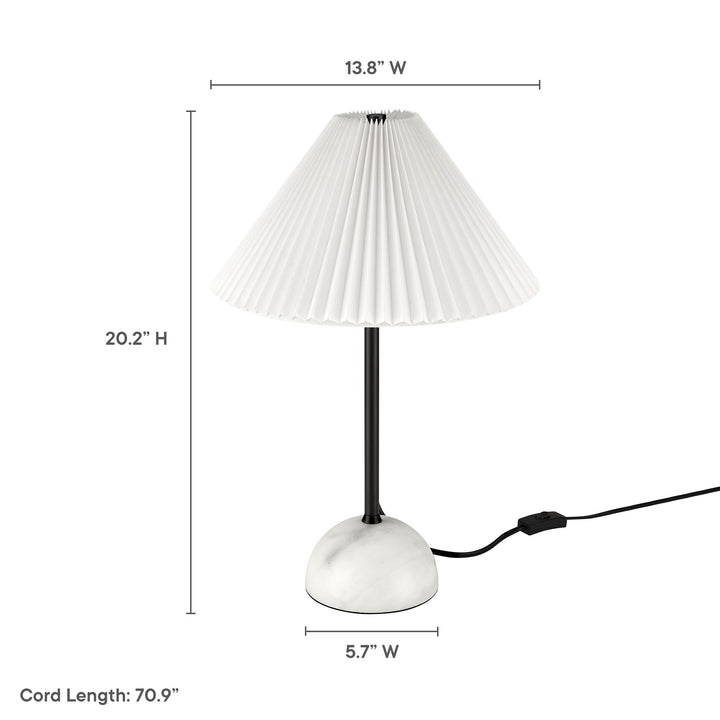 Lilia Marble Dome Table Lamp - Brass