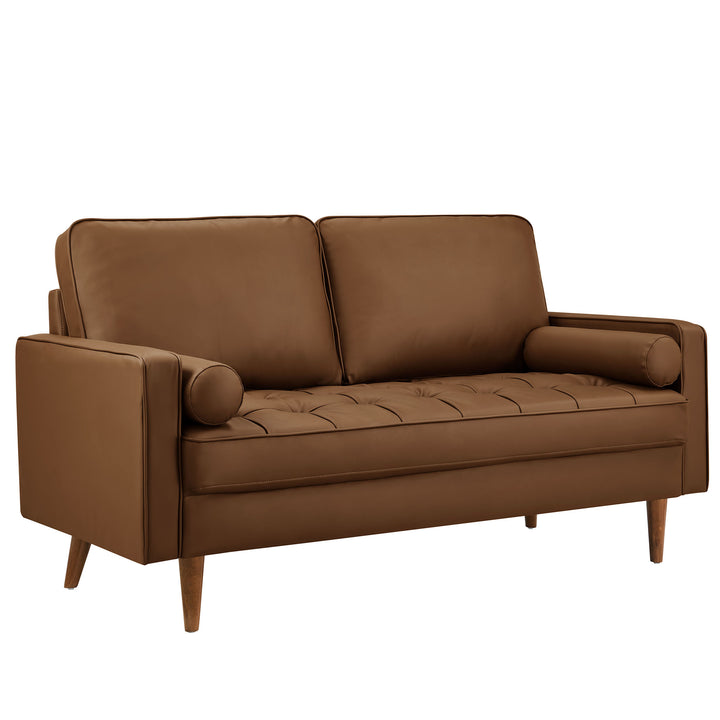 Sophisticate Modern Tufted Vegan Leather Couch