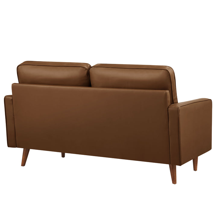 Sophisticate Modern Tufted Vegan Leather Couch