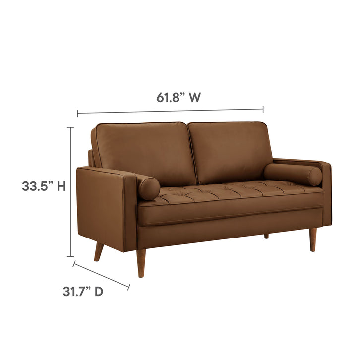 Sophisticate Modern Tufted Vegan Leather Couch