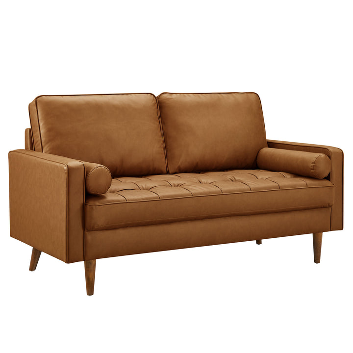 Sophisticate Modern Tufted Vegan Leather Couch