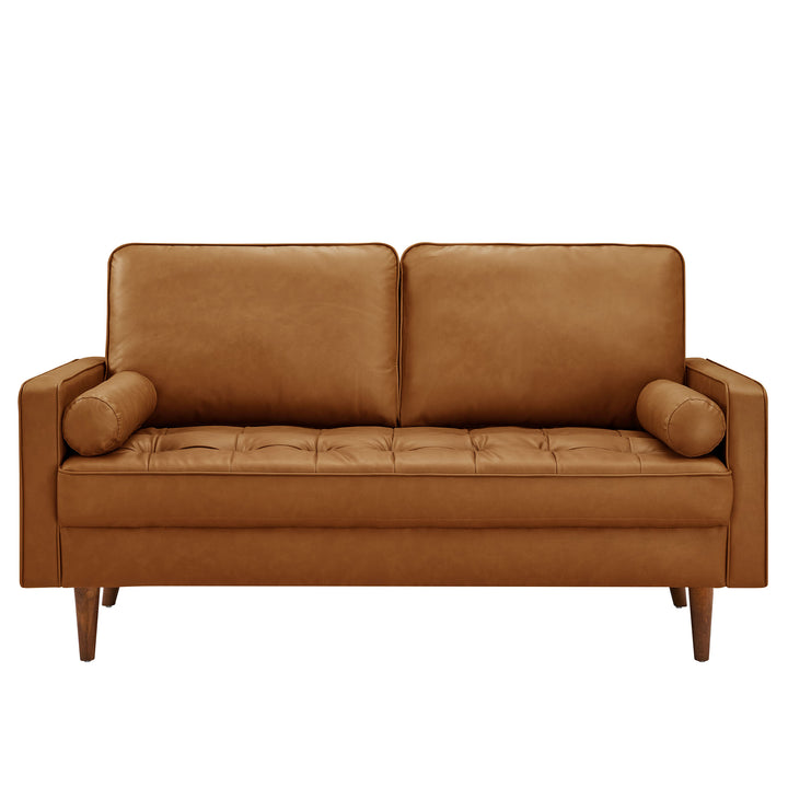 Sophisticate Modern Tufted Vegan Leather Couch