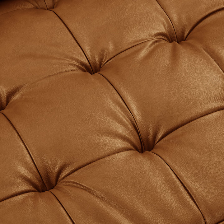 Sophisticate Modern Tufted Vegan Leather Couch