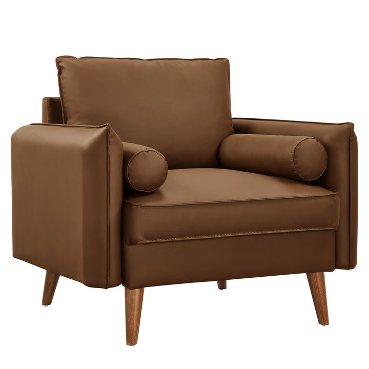 Refresh Upholstered Vegan Leather Accent Armchair