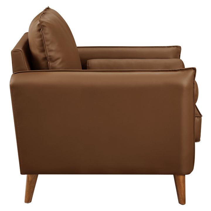 Refresh Upholstered Vegan Leather Accent Armchair
