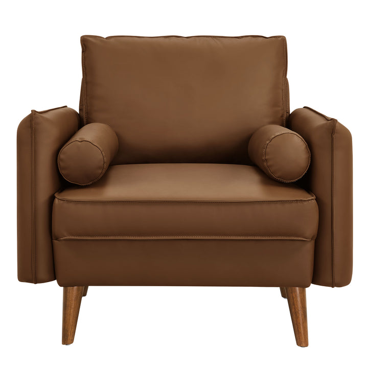 Refresh Upholstered Vegan Leather Accent Armchair