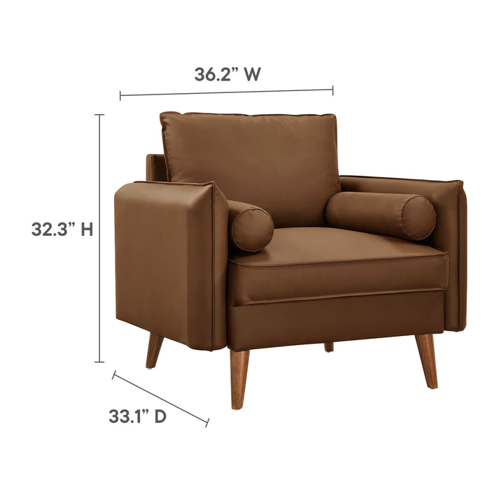 Refresh Upholstered Vegan Leather Accent Armchair