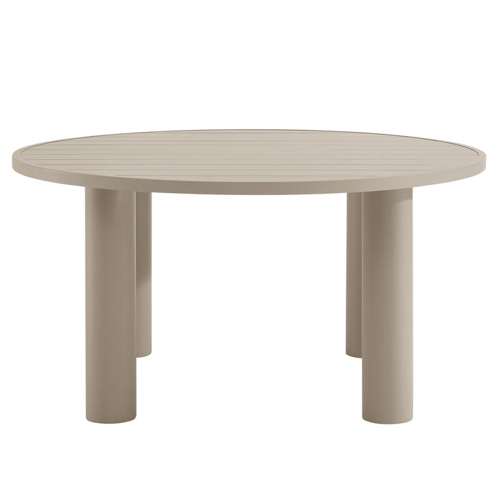 Neptune Outdoor Patio 60" Round Aluminum Dining Table