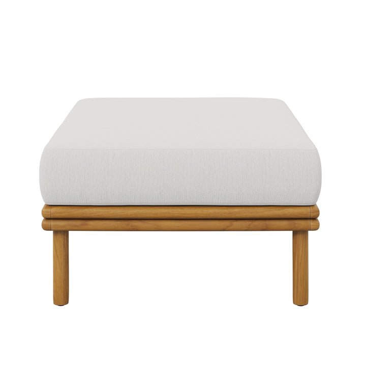 Willow Outdoor Patio Teak Wood Ottoman