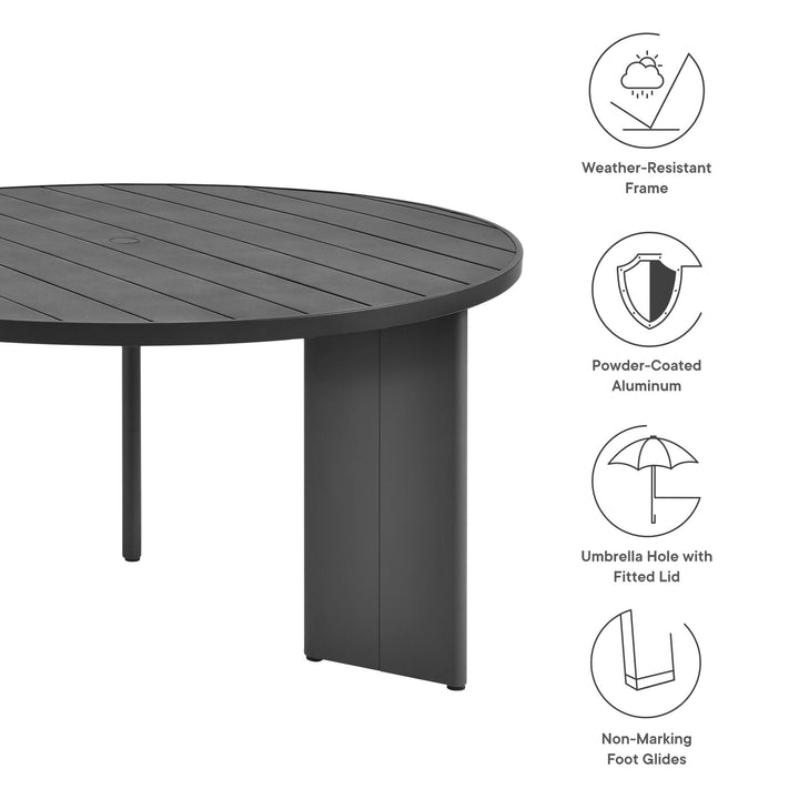 Summit Circle Outdoor Patio Aluminum Round Table by Modway