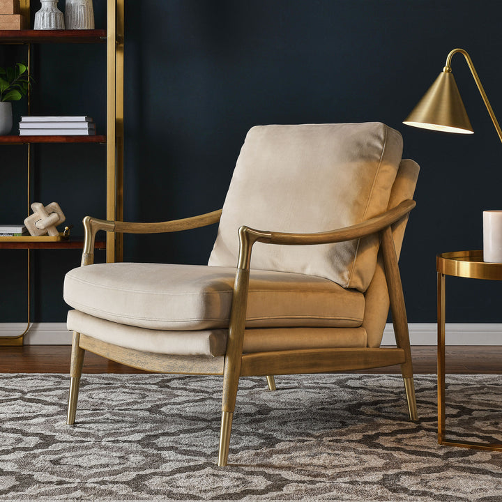Chic Performance Velvet Armchair