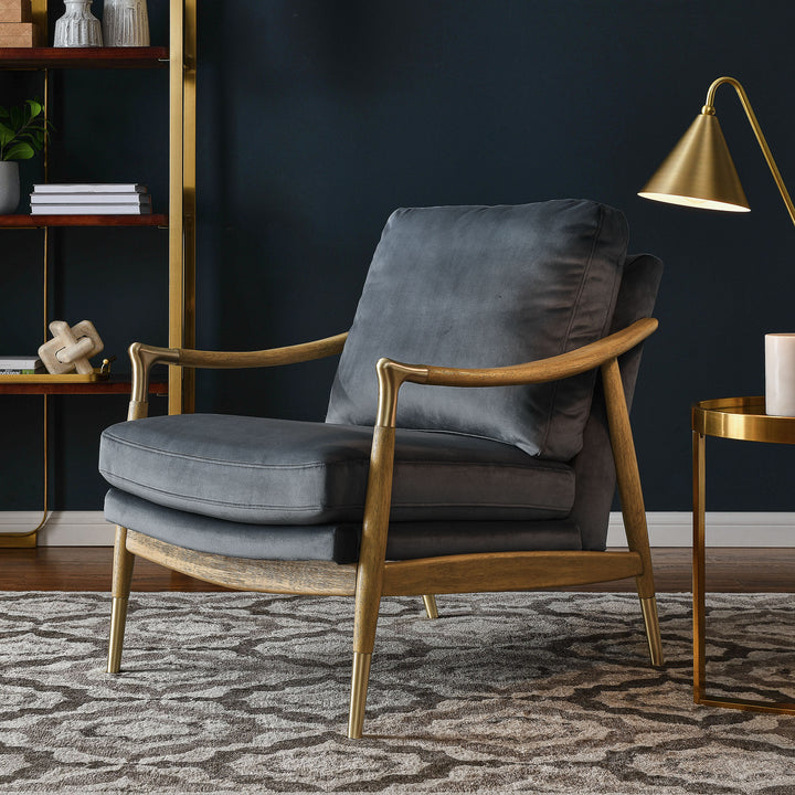 Chic Performance Velvet Armchair