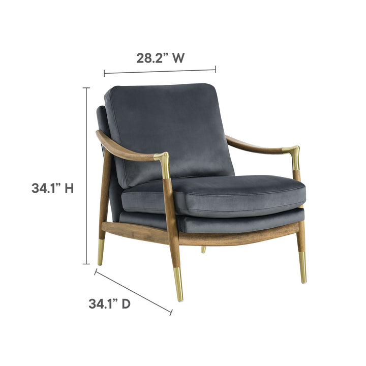 Chic Performance Velvet Armchair