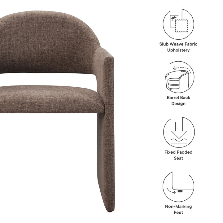 Contemporary Barrel Back Accent Chair