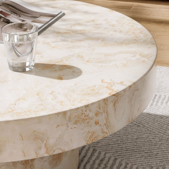 Ariana Indoor - Outdoor Patio Concrete Round Coffee Table