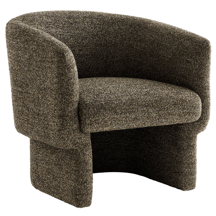 Mellow Boucle Fabric Barrel Accent Chair