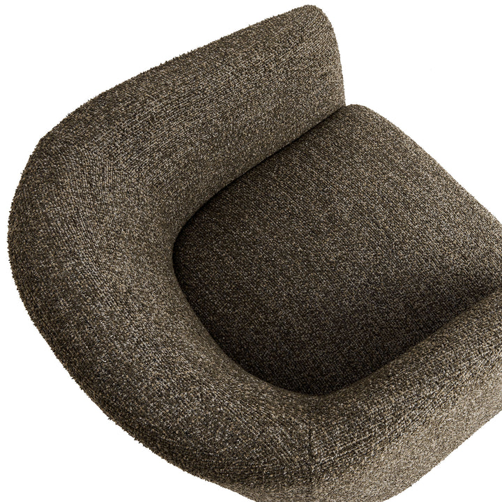 Mellow Boucle Fabric Barrel Accent Chair