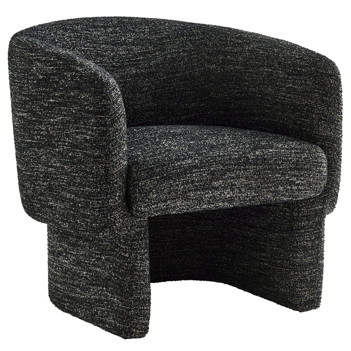 Mellow Boucle Fabric Barrel Accent Chair