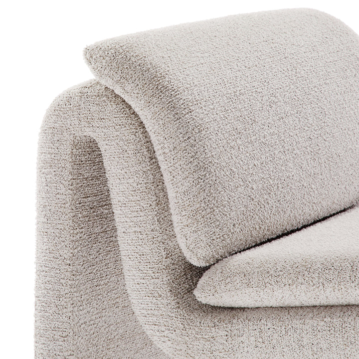 Desert Boucle Upholstered Armless Accent Chair