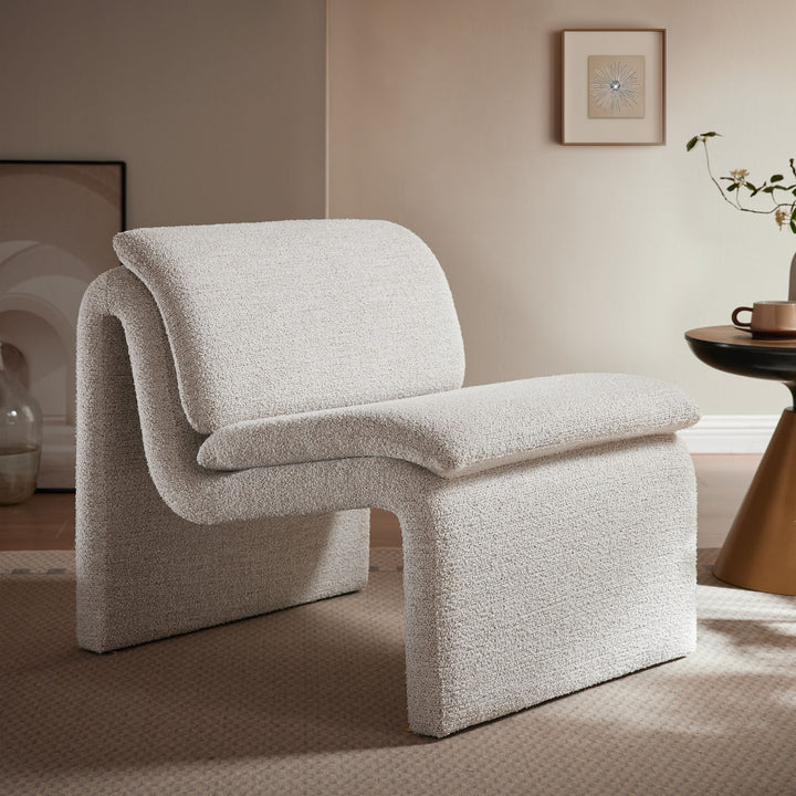 Desert Boucle Upholstered Armless Accent Chair