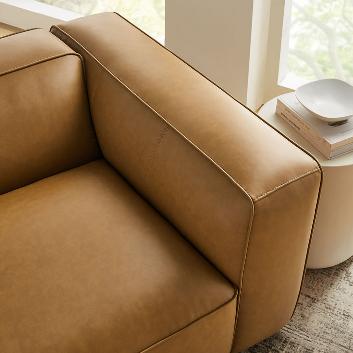 Stylish Comfort Await You in the Upholstered Vegan Leather Right Armchair by Modway