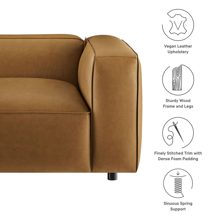 Stylish Comfort Await You in the Upholstered Vegan Leather Right Armchair by Modway