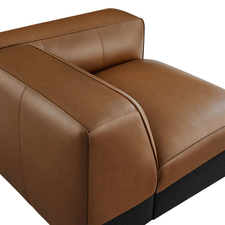 Stylish Comfort Await You in the Upholstered Vegan Leather Right Armchair by Modway