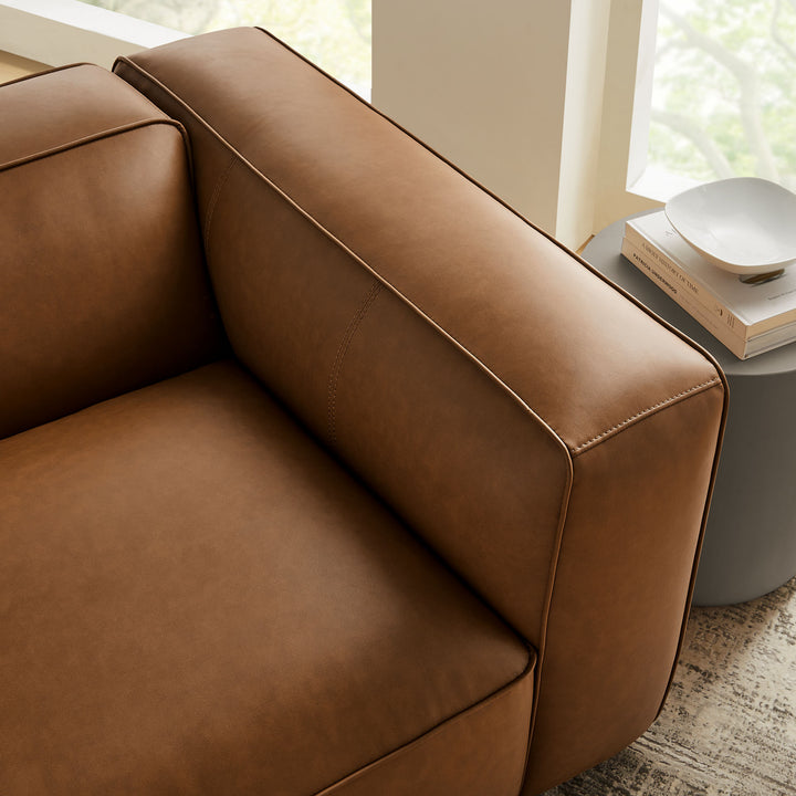 Stylish Comfort Await You in the Upholstered Vegan Leather Right Armchair by Modway