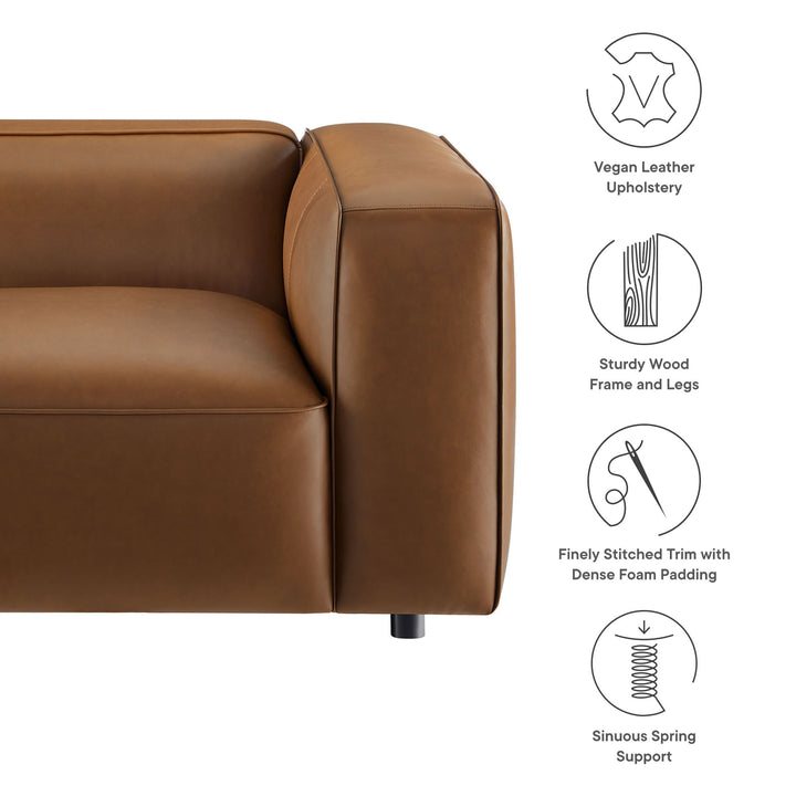 Stylish Comfort Await You in the Upholstered Vegan Leather Right Armchair by Modway