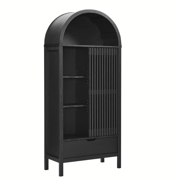 Sophisticated Storage Showcase - Vaughn 71" Tall Curved Display Cabinet by Modway