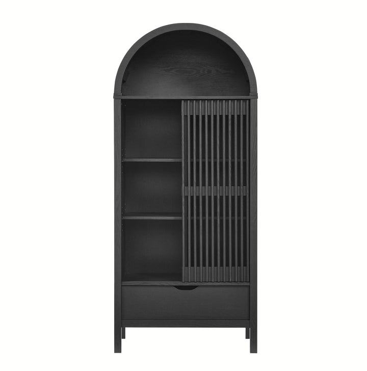 Sophisticated Storage Showcase - Vaughn 71" Tall Curved Display Cabinet by Modway