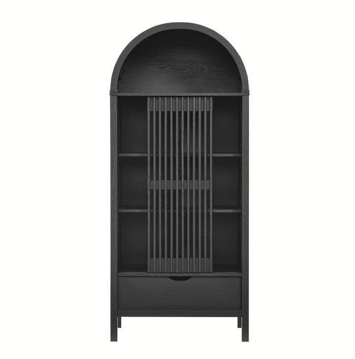Sophisticated Storage Showcase - Vaughn 71" Tall Curved Display Cabinet by Modway