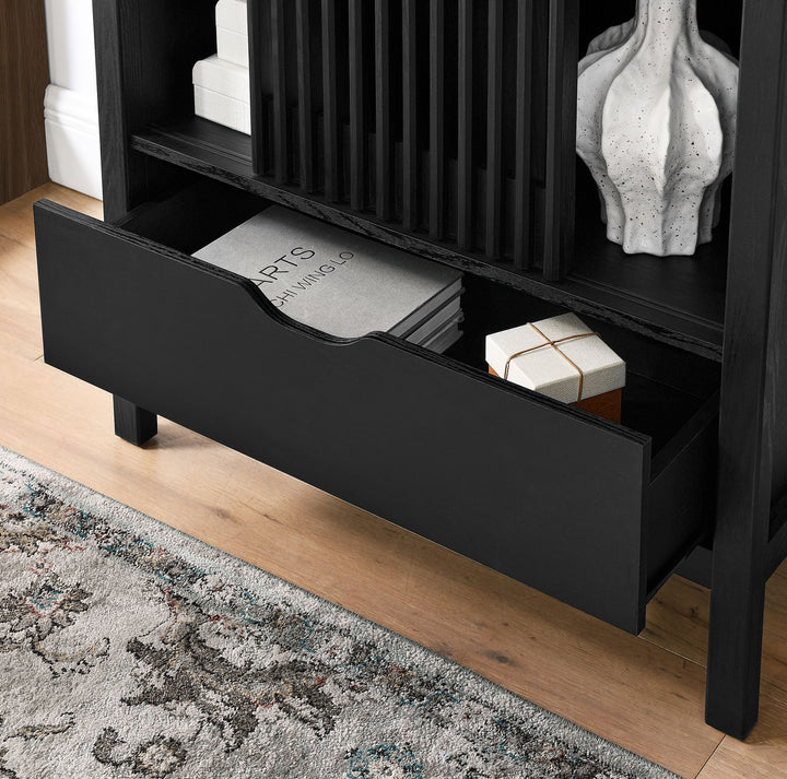 Sophisticated Storage Showcase - Vaughn 71" Tall Curved Display Cabinet by Modway