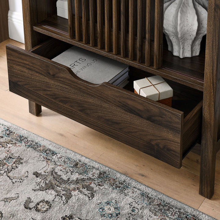 Sophisticated Storage Showcase - Vaughn 71" Tall Curved Display Cabinet by Modway