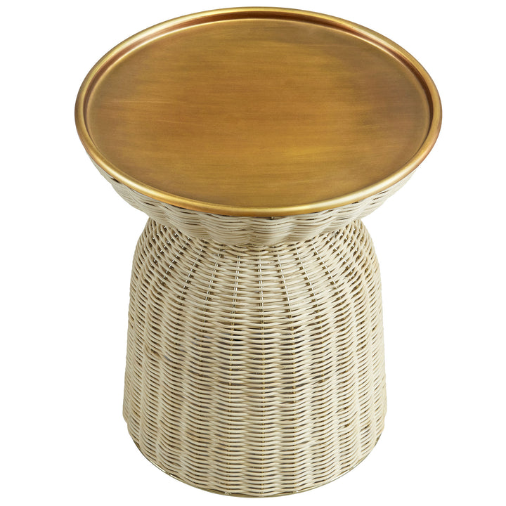 Breeze Round Wicker Accent Table