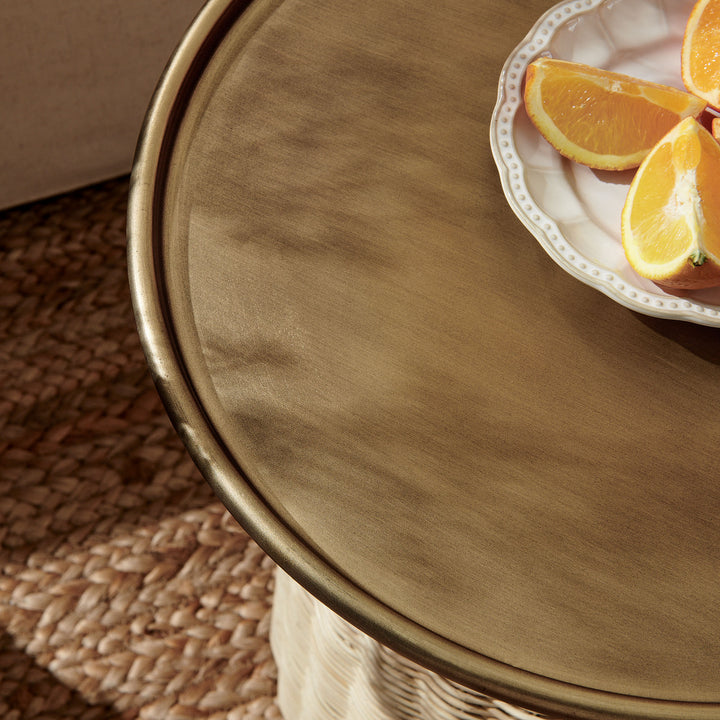 Breeze Round Wicker Accent Table