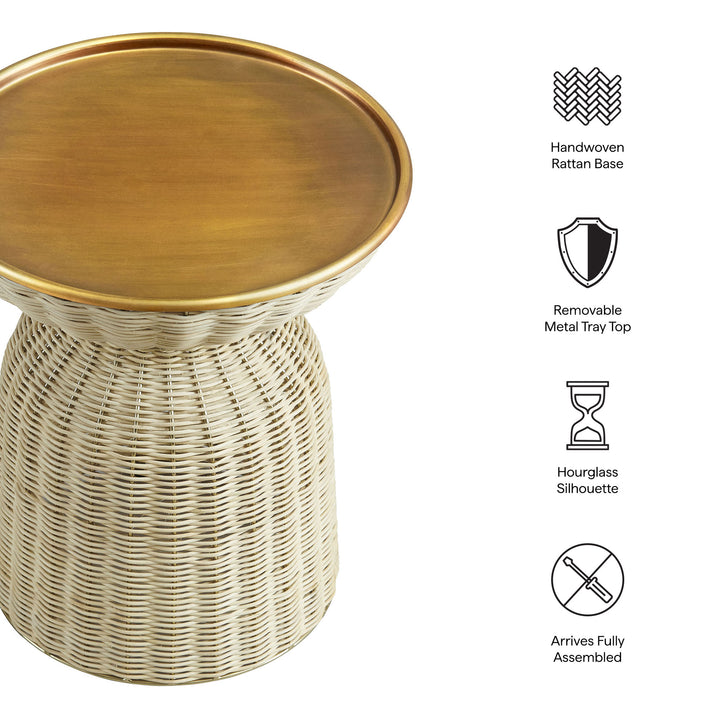 Breeze Round Wicker Accent Table