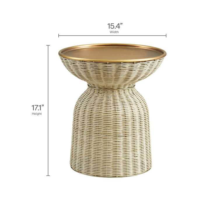 Breeze Round Wicker Accent Table