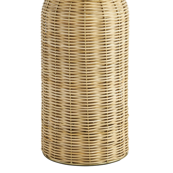Eco-Chic Wicker Lamp