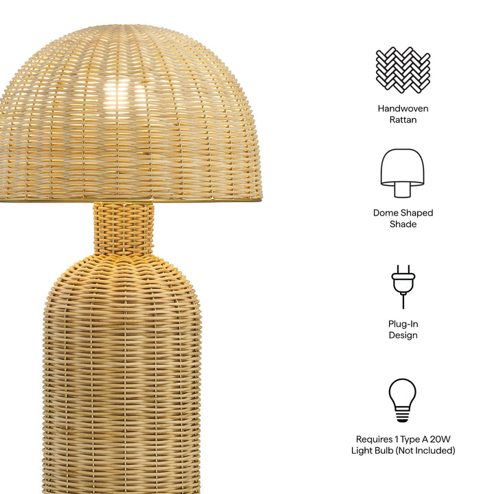 Eco-Chic Wicker Lamp