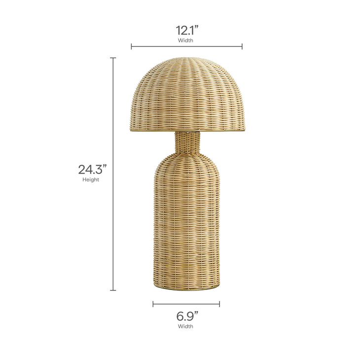 Eco-Chic Wicker Lamp