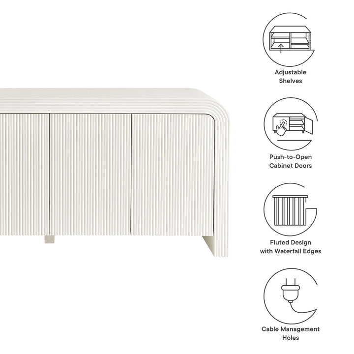 Majestic 70" Fluted Storage Cabinet
