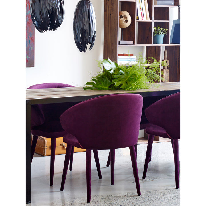Elegant Velvet Dining Chair with Metal Frame
