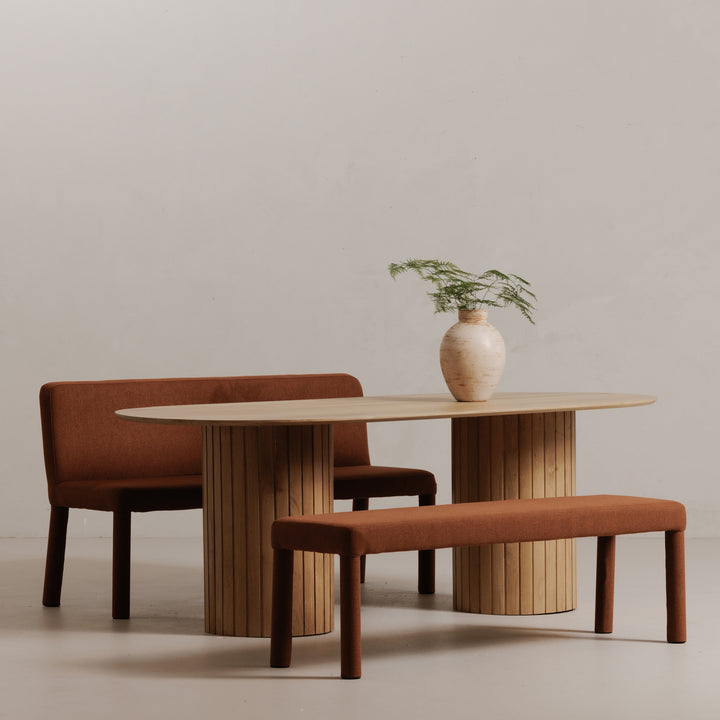 Elegant Upholstered Bistro Bench