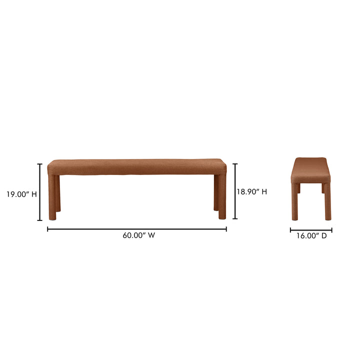 Elegant Upholstered Bistro Bench