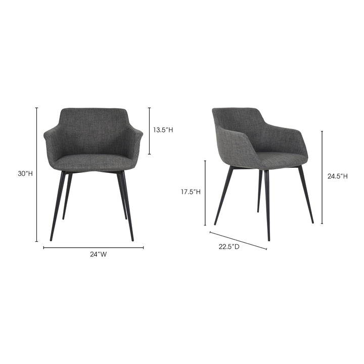 Retro Dining Chairs Duo - Sculpted Seat & Steel Hairpin Legs