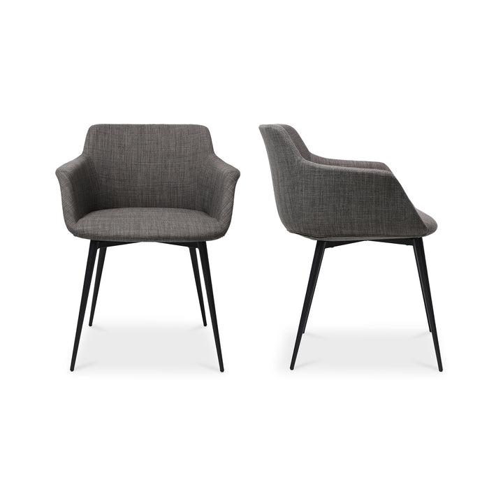 Retro Dining Chairs Duo - Sculpted Seat & Steel Hairpin Legs