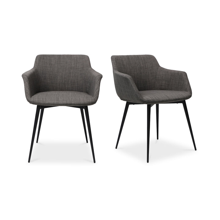 Retro Dining Chairs Duo - Sculpted Seat & Steel Hairpin Legs