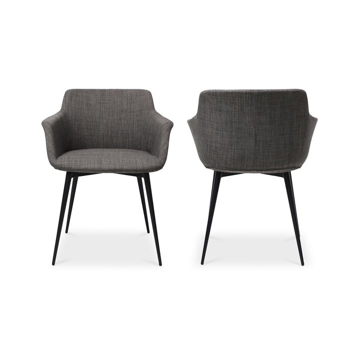 Retro Dining Chairs Duo - Sculpted Seat & Steel Hairpin Legs
