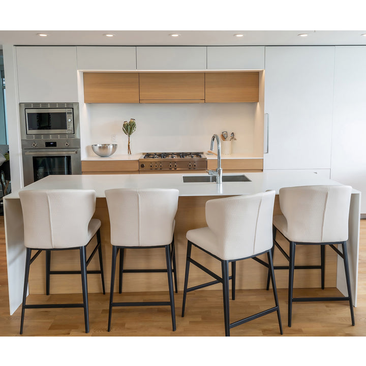 Artful Hourglass Counter Stool